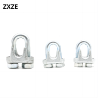 ZXZE U型固定夹头 M10mm 用于起重设备港口码头钢丝绳锁扣 卡头紧固夹头 卡扣固定