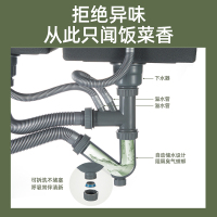箭牌卫浴(ARROW)加厚手工槽304不锈钢水槽双槽抽拉式冷热厨房水龙头套装 厨房洗菜盆 洗碗水池AE557815G-1