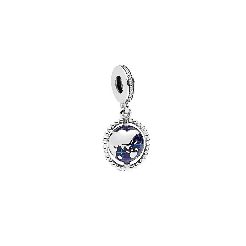 Pandora潘多拉 925银串饰旋转地球925串珠 798021CZ