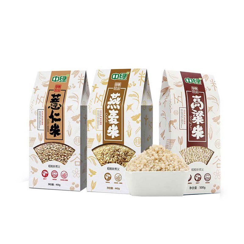 WQLQ中绿东北五谷杂粮农家自产薏仁米400g+高粱米500g+燕麦米440g