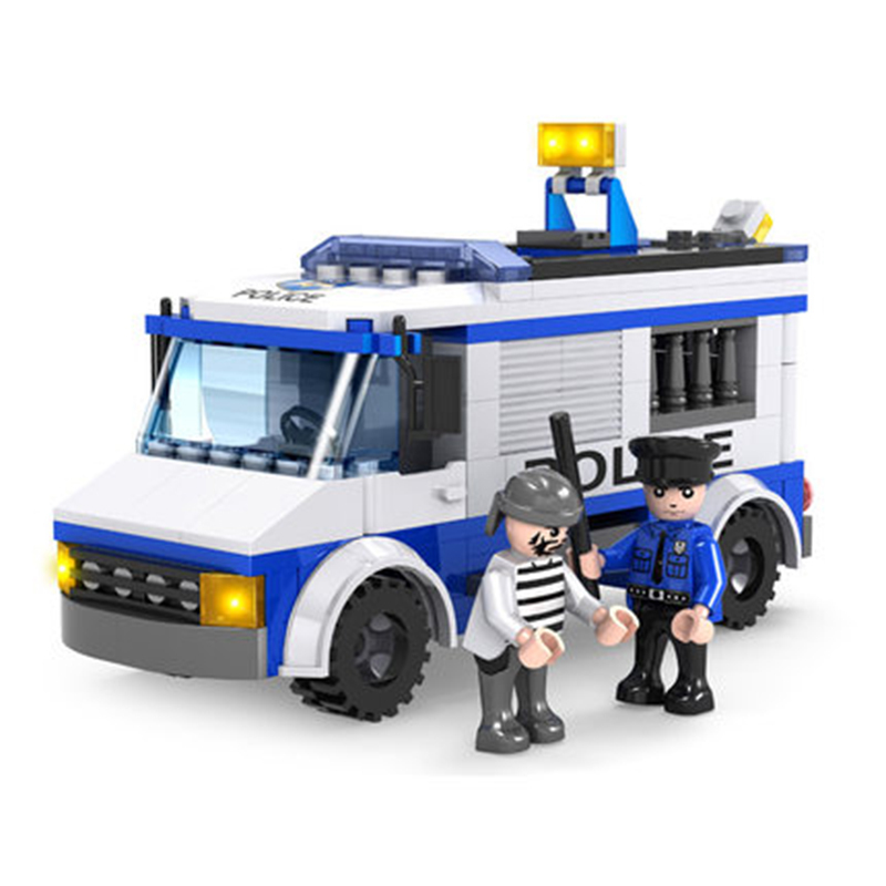 cogo积高积木警察系列警车10岁小孩生日礼物视频