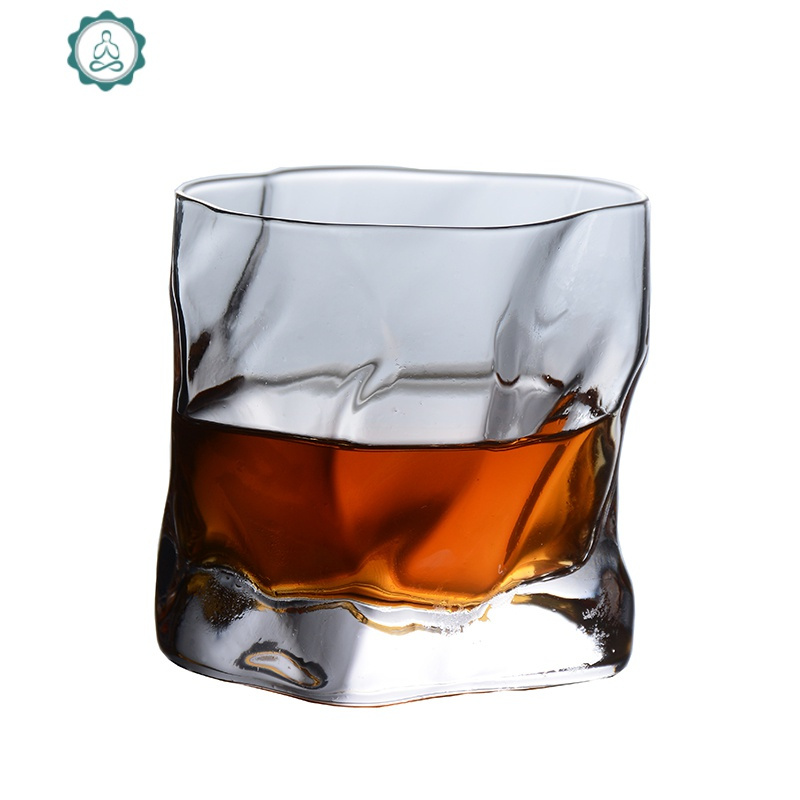 小松城设计师威士忌酒杯日式创意啤酒玻璃杯子洋酒杯古典水晶 封后 6cm威士忌冰球模具1个