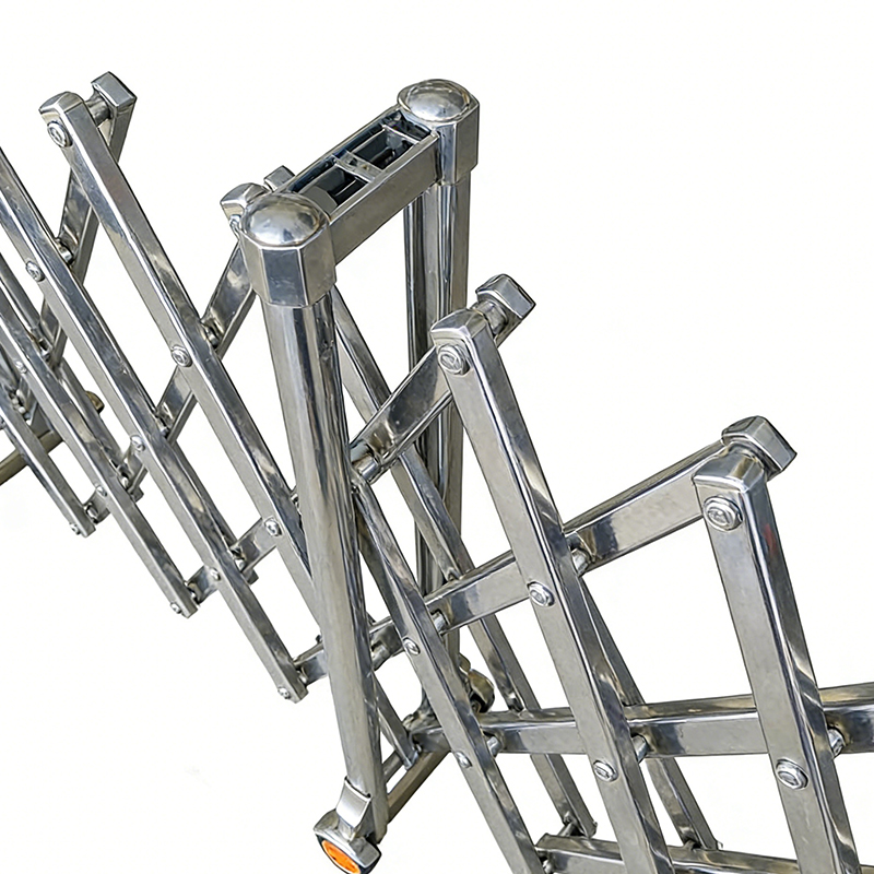 华夏京铁城 不锈钢伸缩门 6m 组高清大图