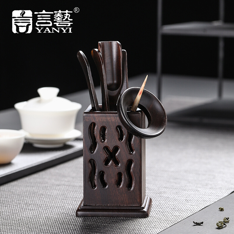 言艺(yanyi) 功夫茶具茶道配件-吹影镂尘(茶道六君子)