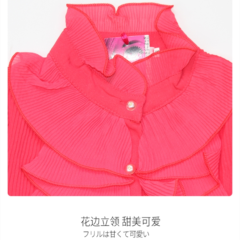 AITYAKU牌新款女童衬衫长袖外衣日本服饰品中大童休闲服AA46