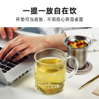 北鼎(BUYDEEM) 泡茶杯高硼硅玻璃CA1002 500ml灰羽色