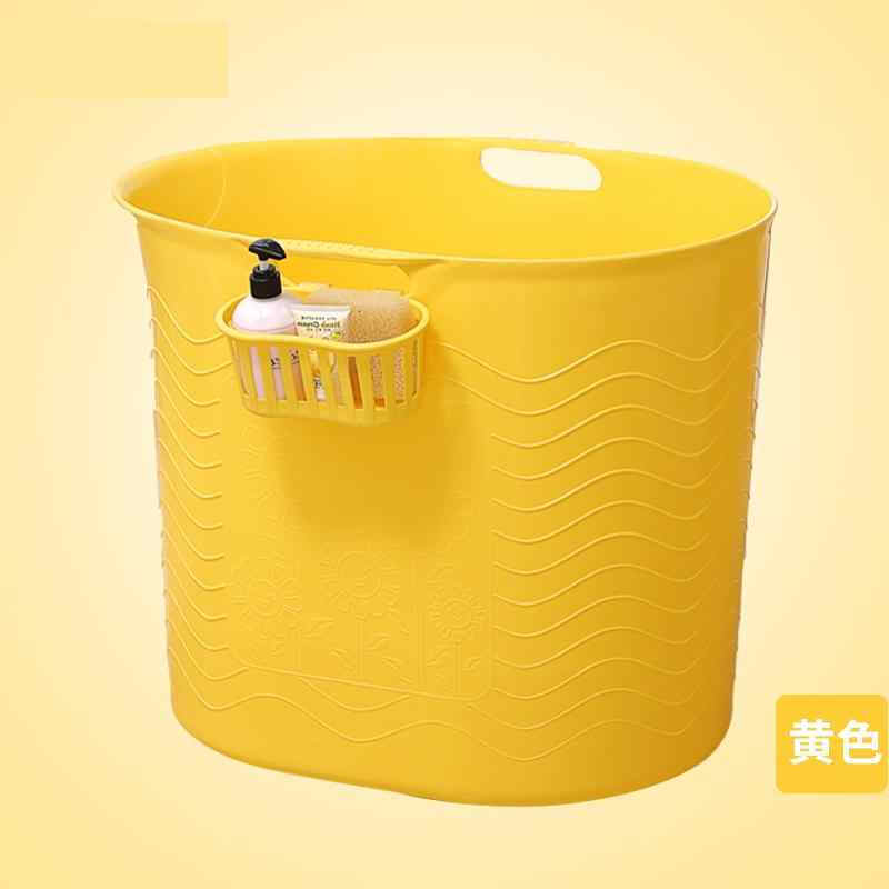 浴桶浴盆宝宝加大可折叠塑料洗澡盆泡澡加厚软浴洗澡适合粉色洗浴子经济波迷娜BOMINA 678黄无