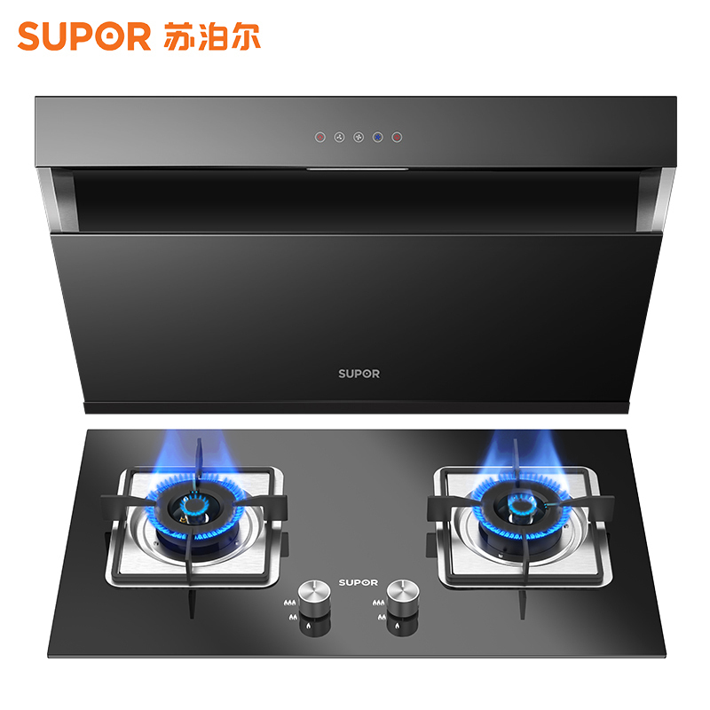 苏泊尔(SUPOR)NJ21+P10+JSQ23-12R-NK22侧吸式抽油烟机燃气灶具热水器三件套16立方(天然气)