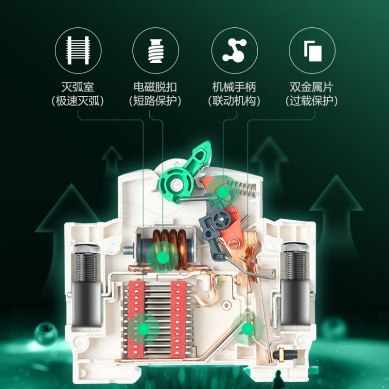 公牛(BULL)LBE5-63a/63A-2P/C型电子式AC断路器230V 2P63A漏保