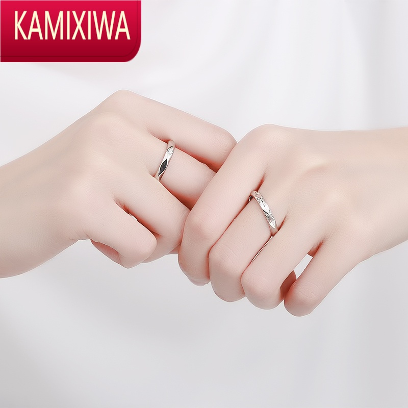kamixiwa倾城999情侣戒指男女一对对戒小众520情人节送女友礼物
