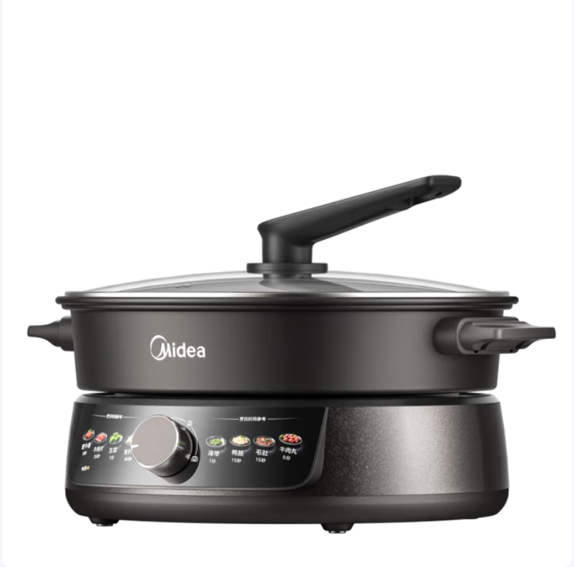 美的智能升降电火锅大容量多功能旋转烹饪神器厨房新品高清大图