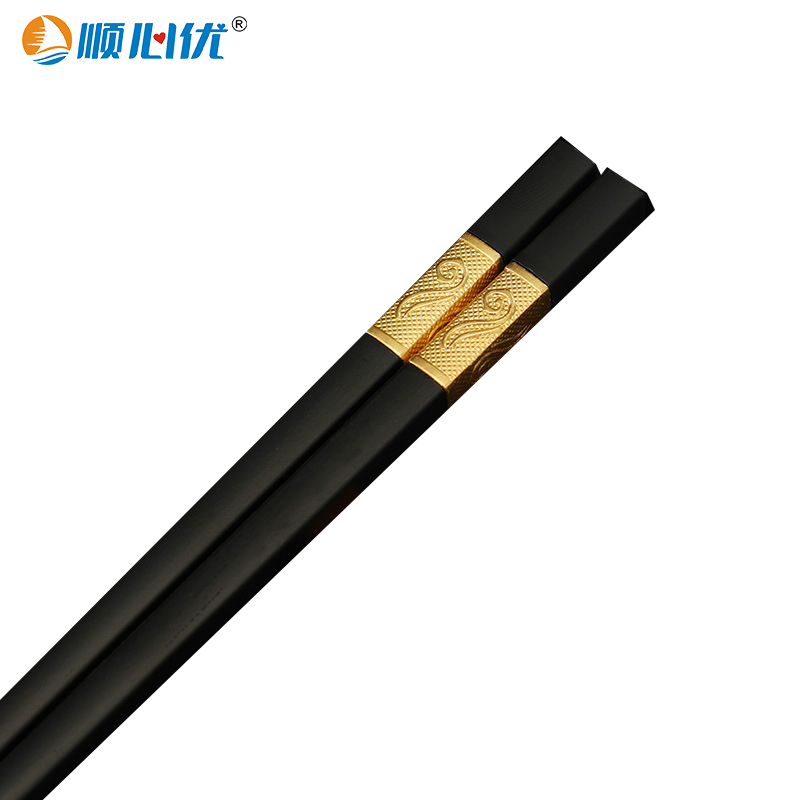 顺心优 合金筷子金如意 24cm/双高清大图