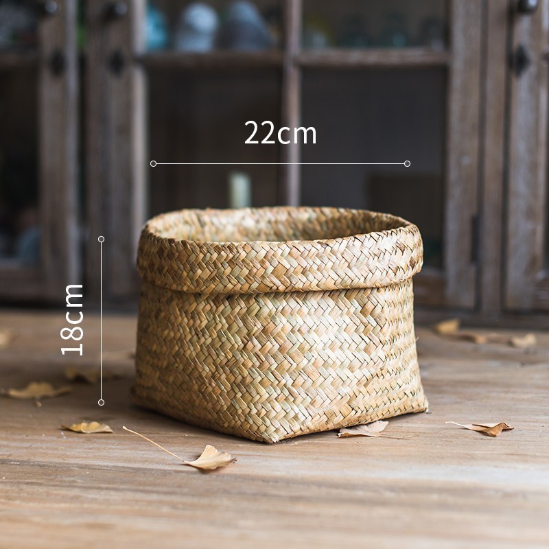 洋葱盆景大型仿真植物绿植仿真树装饰摆件陈列布景道具 草编筐小（推荐搭A/C/E/G）_715
