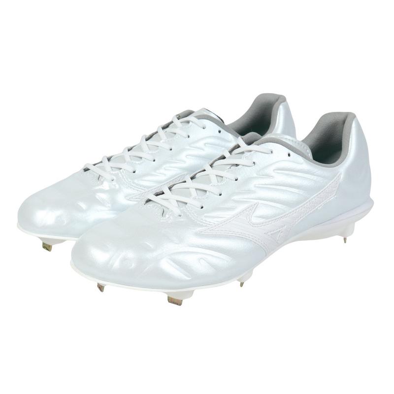 美津浓(Mizuno)男士棒球鞋轻量透气防滑耐磨专业训练户外运动 White 40