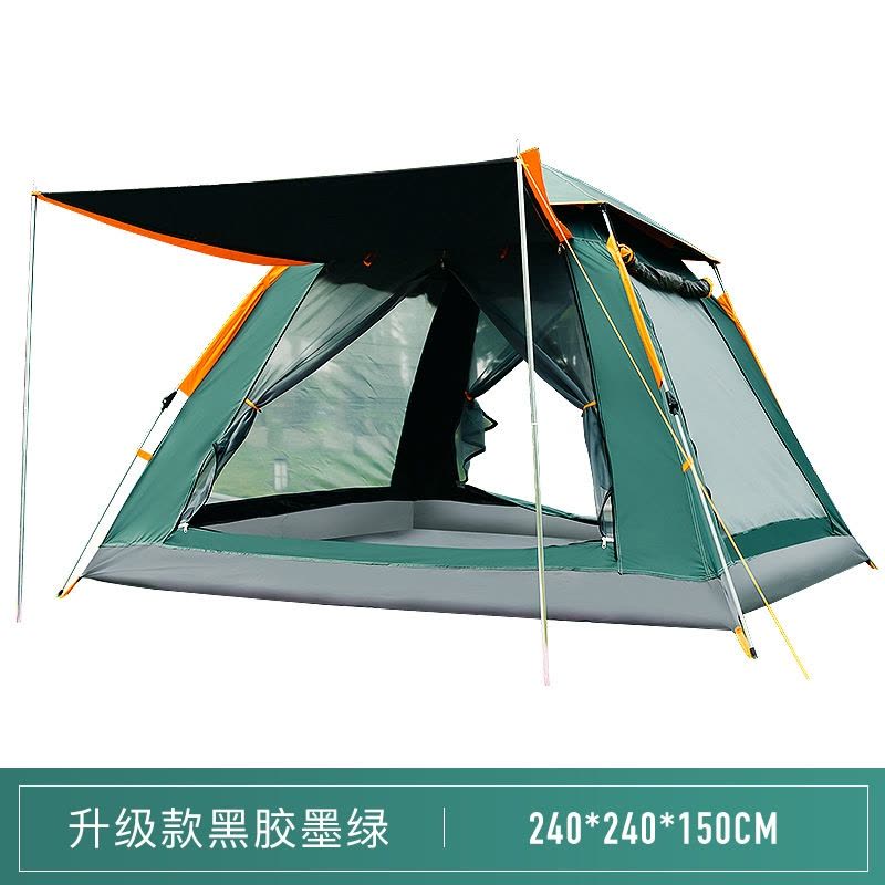 帐篷户外全自动速开沙滩露营帐篷防雨多人野营四面帐篷图片