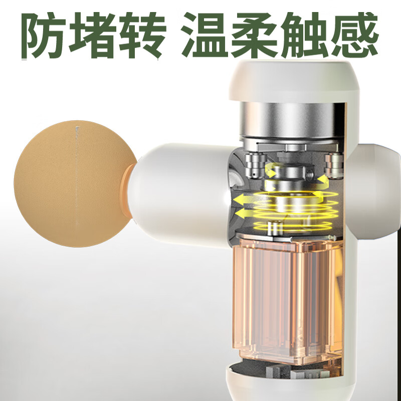 和正筋膜枪肌肉按摩器肩颈腿部专业级颈膜枪健身运动训练便携按摩仪 云米黄 HZ-JMQ-2高清大图