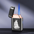 新款黑科技智能声控打火机定制充气防风高档创意个性送男友礼物潮 升级定制款-一帆风顺