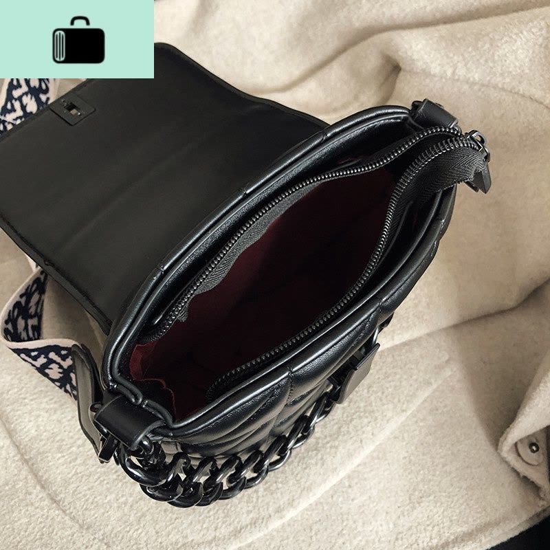 包包洋气女包2020休闲包包流行新款韩版斜挎包宽肩带时尚水桶包潮NEW LAKE女斜挎包图片