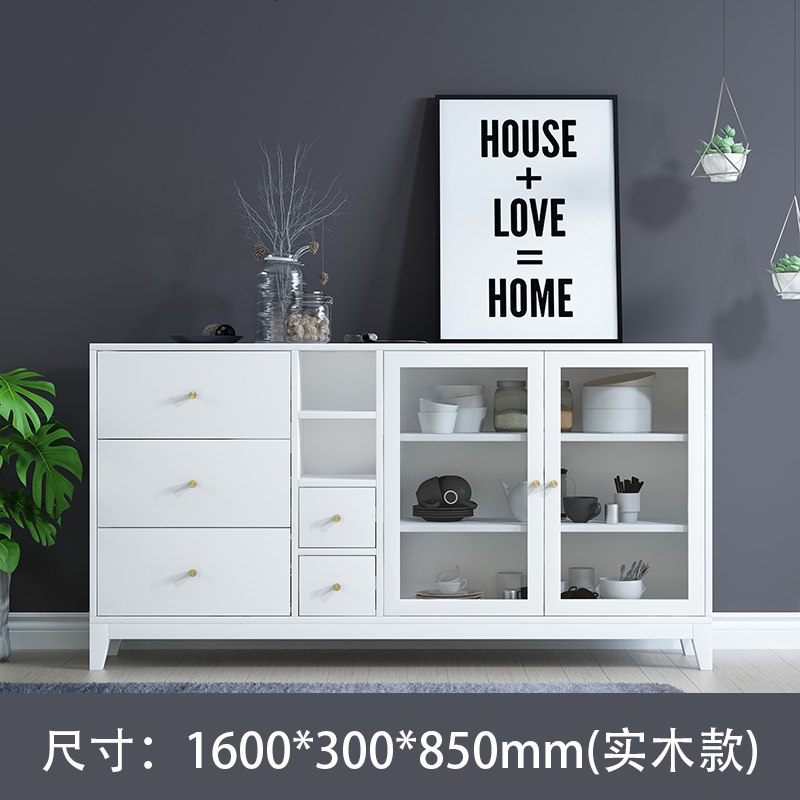 北欧超薄餐边柜30宽简约现代储物柜餐厅收纳柜小户型窄边柜家用高清大图