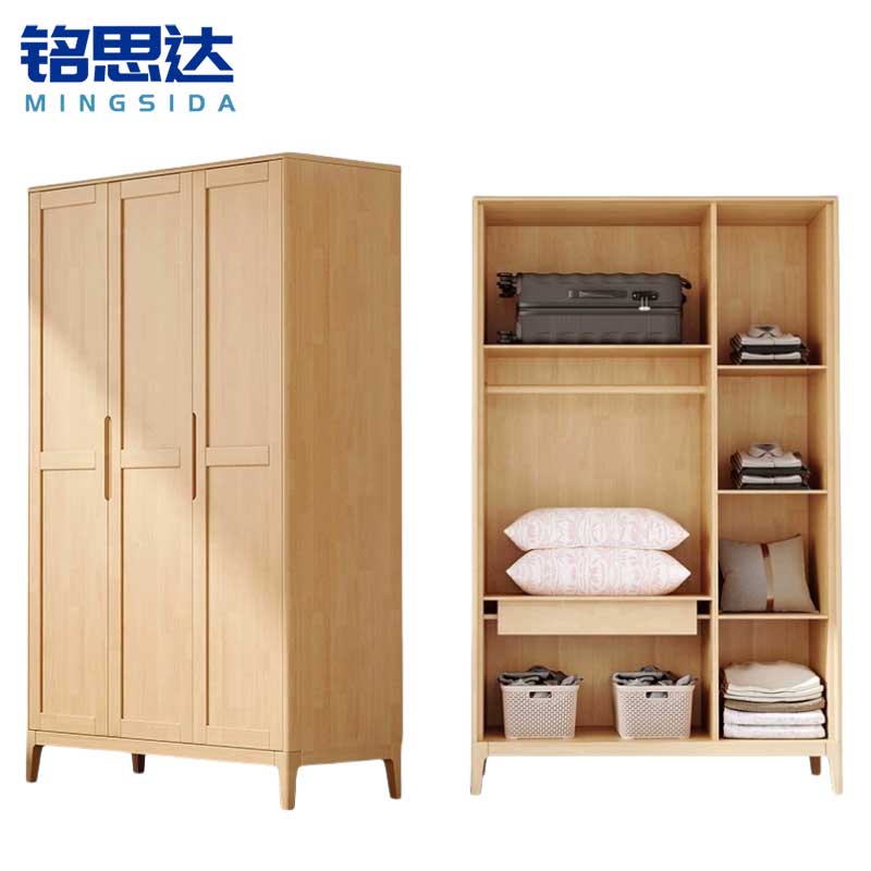 铭思达实木衣柜三门个高清大图