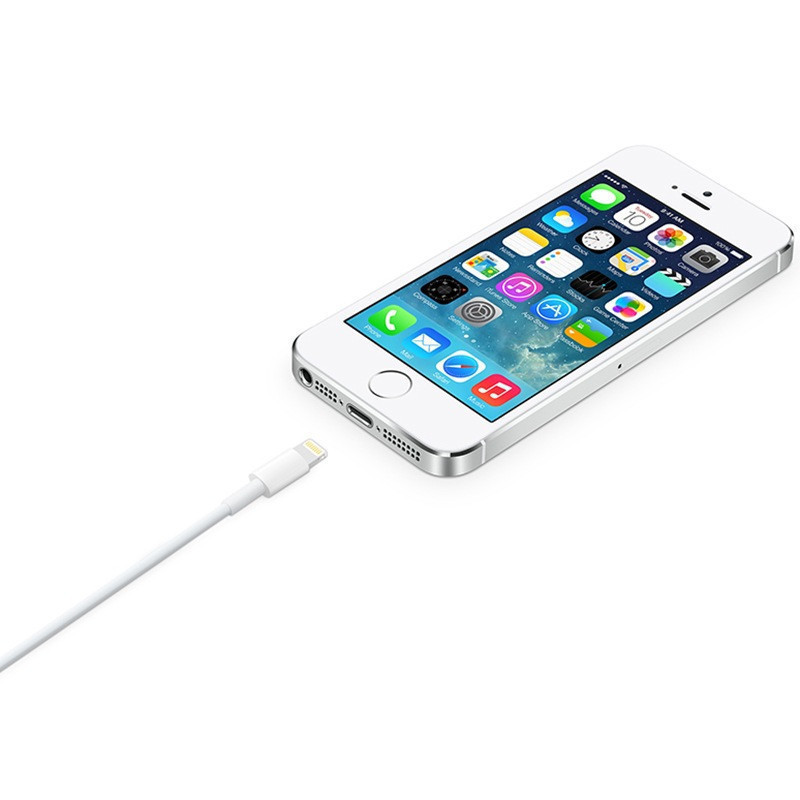 苹果Apple 1米 原装充电线 塑料数据线Lightning接口连接线 白色 MQUE2AM/A