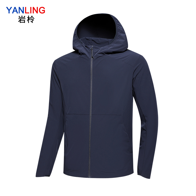 岩柃 梭织连帽运动上衣 25YMSD0131 深蓝 4XL