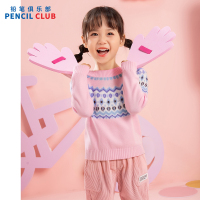 [1件3.5折]铅笔俱乐部2024秋冬新款女小童毛衣儿童圆领针织衫宝宝套头上衣