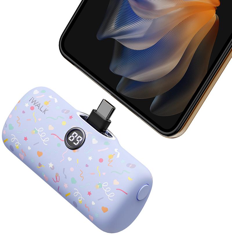 爱沃可/iWALK DBL5000PC 18W双向快充口袋宝5代图案版 紫色高清大图
