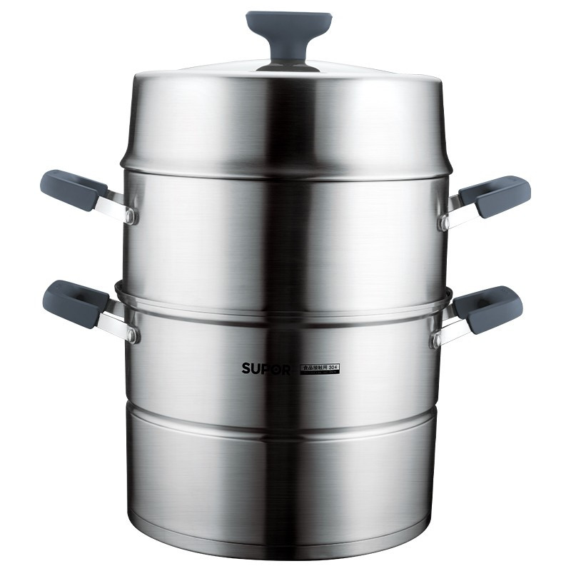 苏泊尔味鲜Ⅱ不串味三层不锈钢复底蒸锅sz28e5