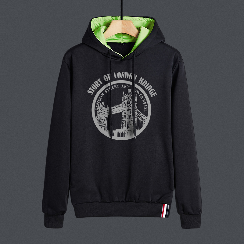 冬季男士卫衣加绒加厚打底衫保暖衣服长袖青少年上衣胖子连帽L241