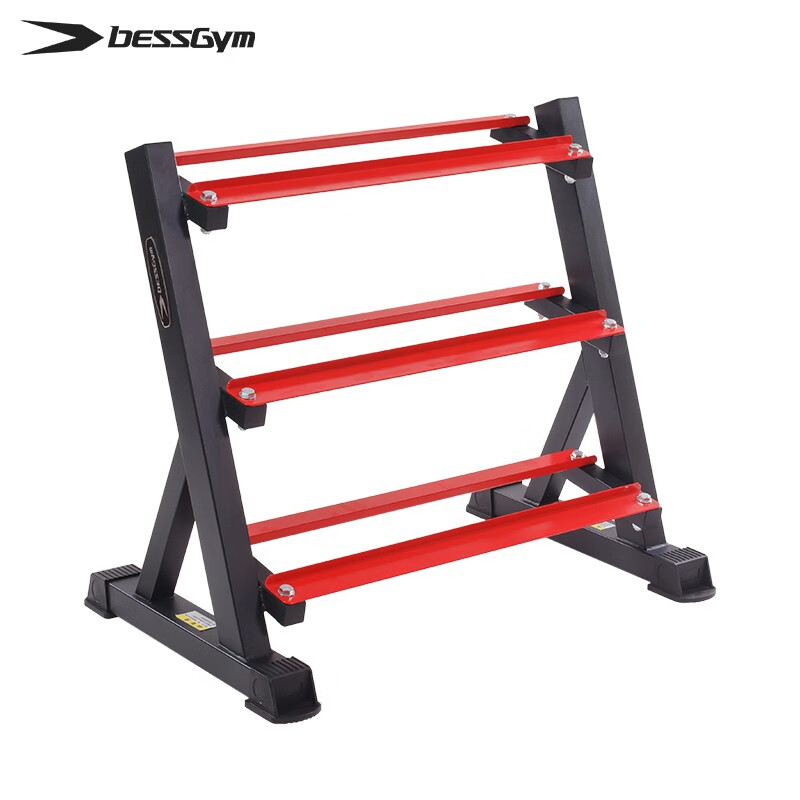 必动(BESSGYM) MS400A 三层哑铃架+140KG彩标圆头哑铃 单位:套高清大图