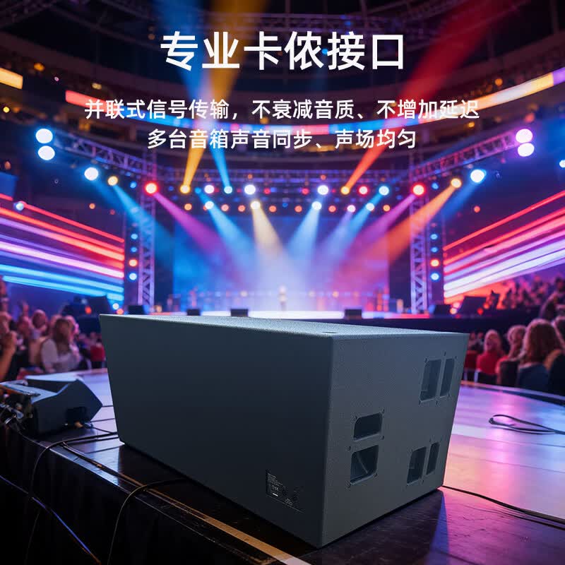 唯舒会议音频视频 YC-D28 双18吋大功率低音炮专业无源低音音响体育馆剧院婚庆舞台演出超低音箱1600W高清大图
