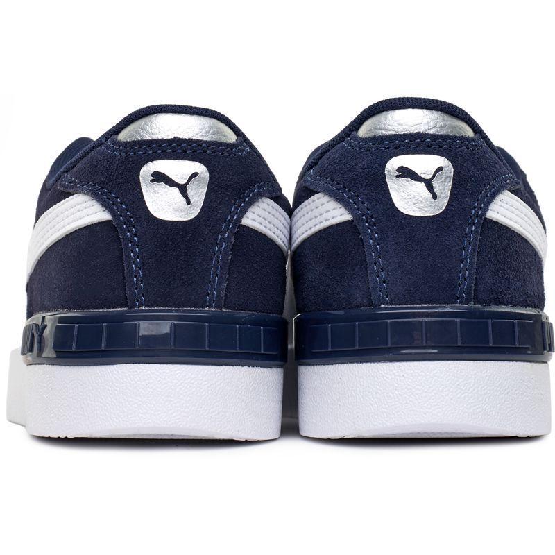 彪马(Puma)女款休闲板鞋海军蓝麂皮拼接 LaceUp运动鞋时尚百搭潮