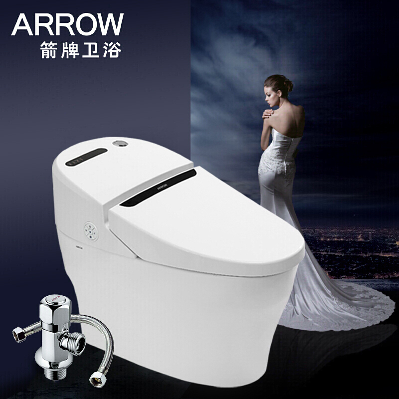 箭牌马桶(ARROW)卫浴 一体式智能座便器AKB1119自动冲水烘干多功能座便器地排300MM/400MM