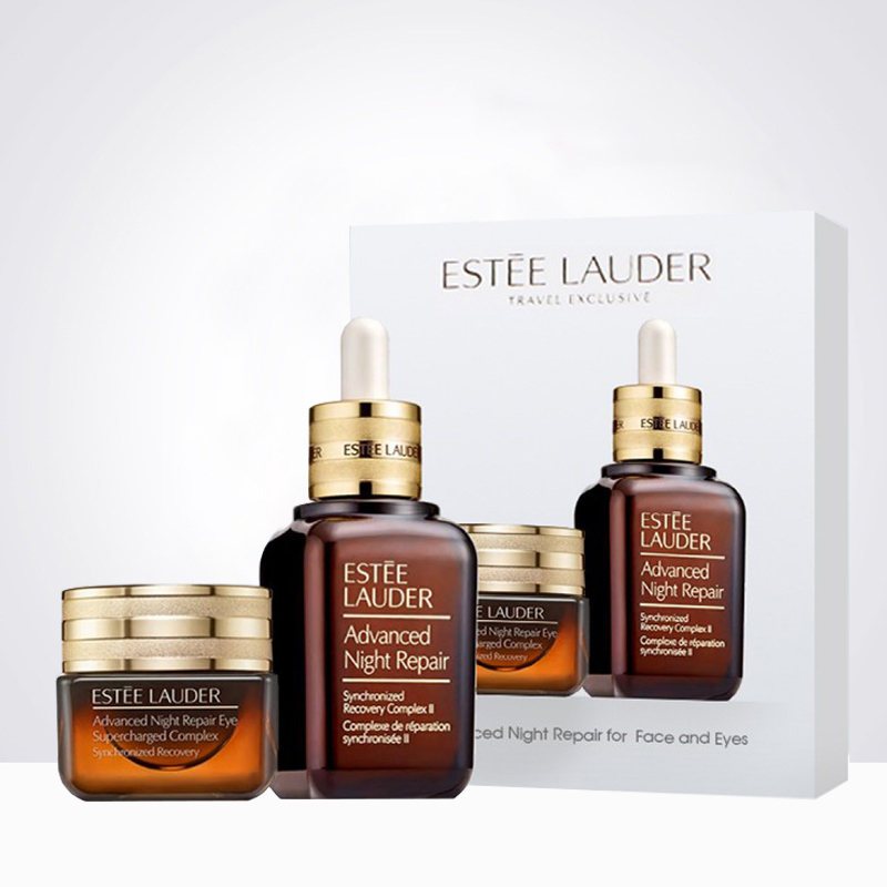 Estee Lauder 雅诗兰黛第七代小棕瓶精华露眼霜套装 小棕瓶50ml精华+蓝光眼霜15ML 滋润肌肤