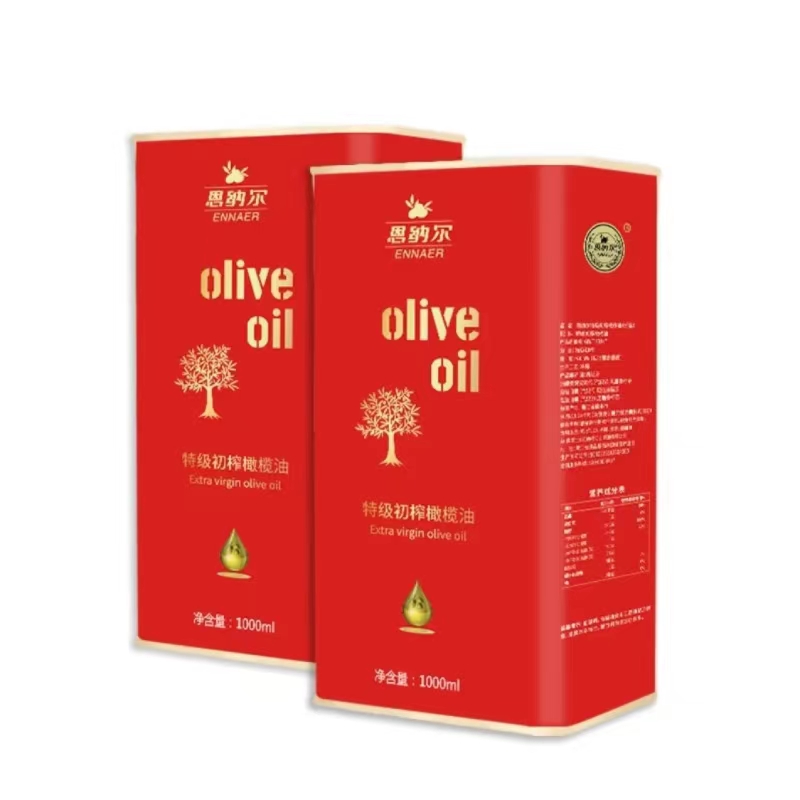 恩纳尔橄榄油西班牙原油进口礼盒 1000ML*2 特级初榨食用油高清大图