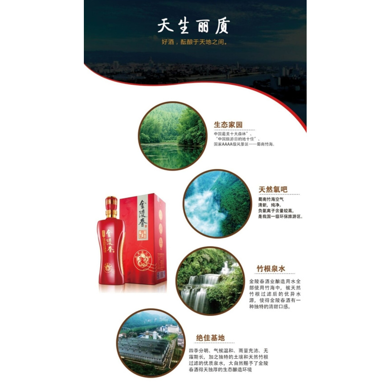 金陵名酒金陵春(福喜临门) 52度浓香型白酒500ml*1