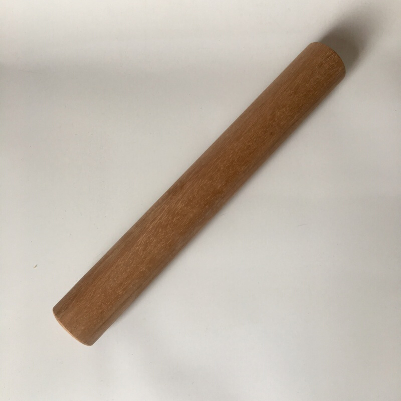 实木枕头背部腹部腰部按摩棒木制全身穴位按摩靠背腰间盘牵引器黑桃木长40直径5cm