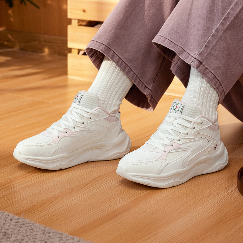 361°保暖加绒女鞋冬季革面加毛加绒女式运动休闲鞋轻便加毛女鞋高清大图