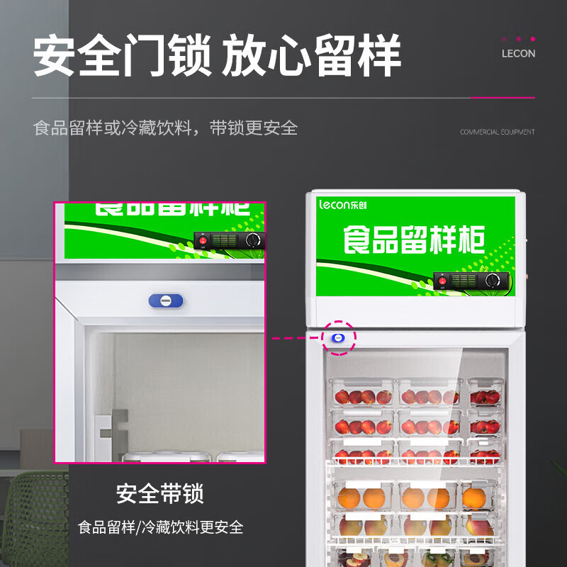 乐创(lecon) LCJH-HCFL400 食品留样柜 带锁400升高清大图