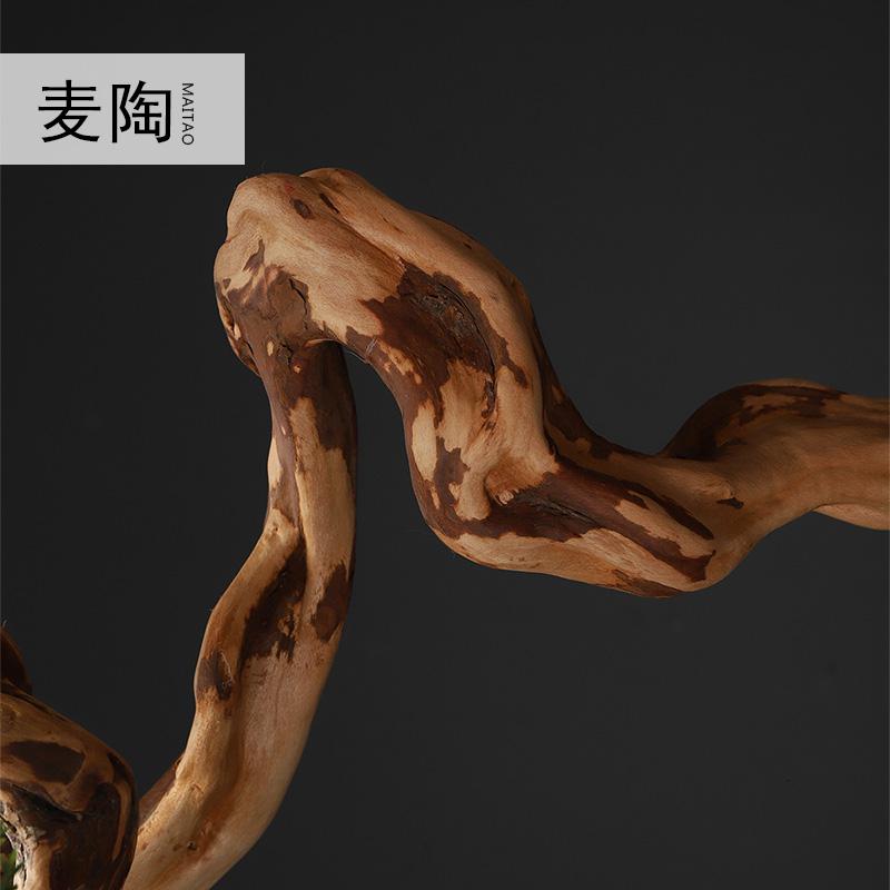 美帮汇玄关装饰品样板间软装摆件仿真新中式迎客松盆景绿植客厅酒店家居高清大图