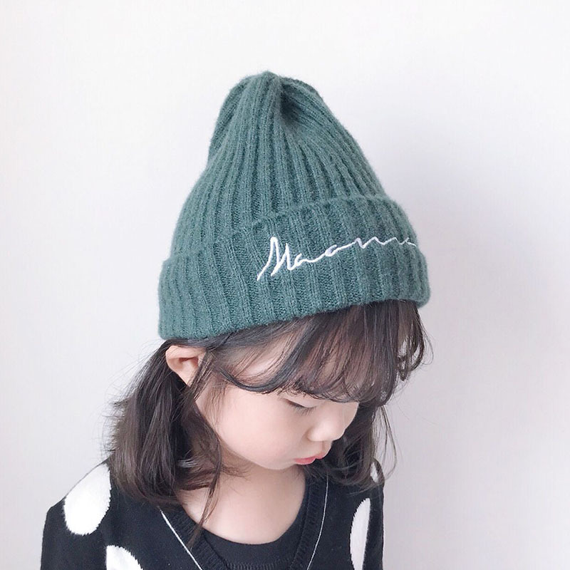 huayangtu儿童帽子宝宝毛线帽秋冬男女童时尚针织帽保暖套头帽小孩