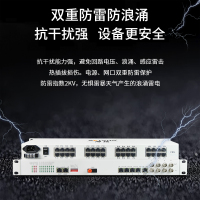 博扬 综合业务光端机 4路E1+30路电话+4路千兆隔离以太网 单纤40km 机架式 1对BY-30P4E1+4EGEV