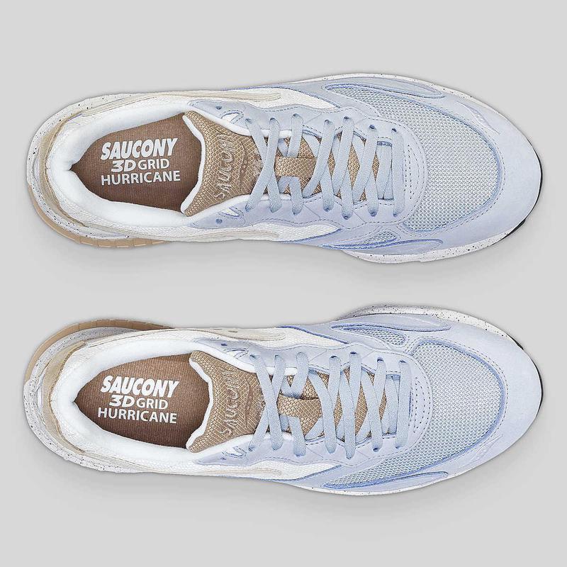 索康尼(SAUCONY)女款休闲鞋3D网格飓风复古高档皮革拼接舒适潮流