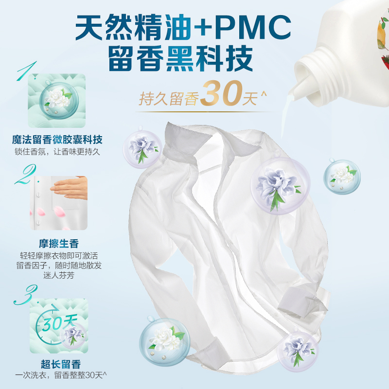 超能衣物护理香水700g*2瓶柔顺护衣持久留香30天抑菌防静电非洗衣液爱丽丝秘境方糖派对