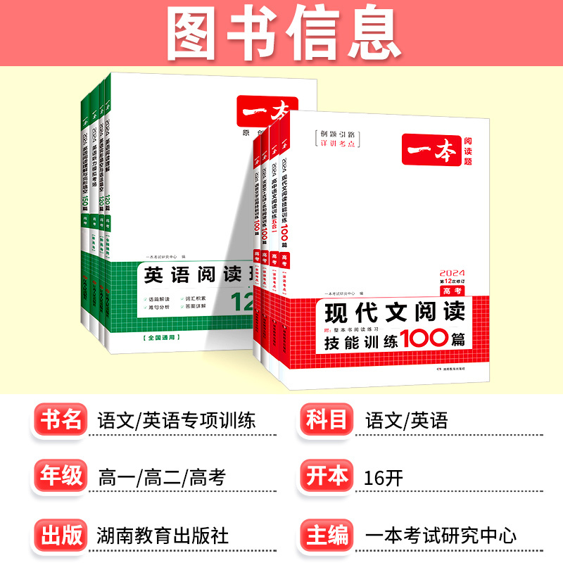 高中生必背古诗文 高中通用 [正版]2024高中语文阅读训练五合一高一高二高三高考现代文 文言文古诗阅读理解专项训练10
