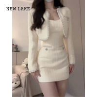 NEW LAKE重工镶钻高级感气质富家千金小香风外套女早秋小个子短款上衣夹克