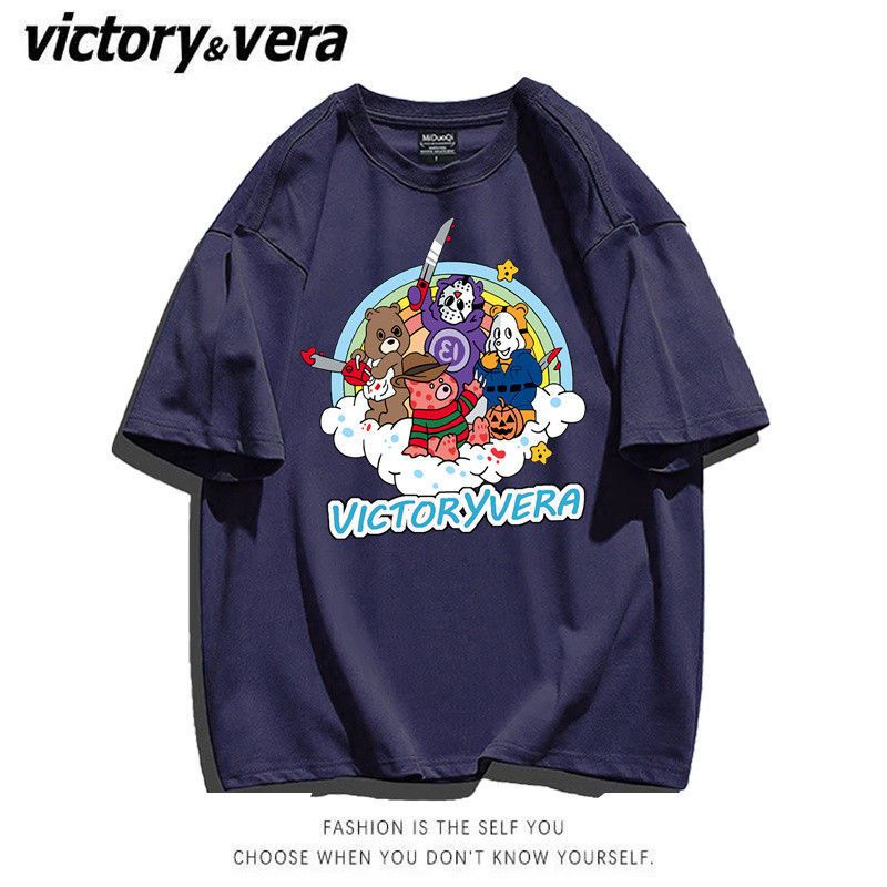 VICTORYVERA短袖t恤女学生韩版宽松2022夏季新款百搭半袖体恤衫潮