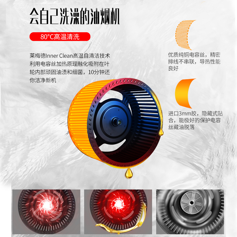 德国莱梅德(LAIMD)CXW-9015+B07 触控式抽油烟机套餐 17立方免拆洗烟灶套装 不锈钢嵌入式三眼燃气灶