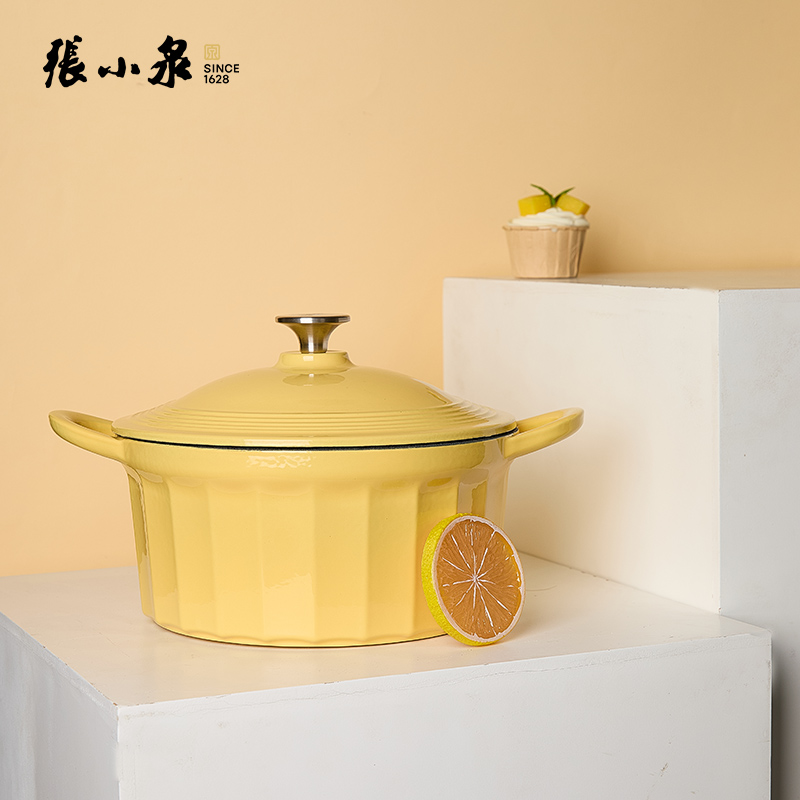 Z-张小泉彩韵铸铁珐琅锅 (黄色)24cmC33240100高清大图
